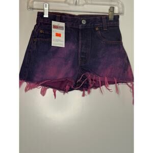 Vintage Levi's Pink Stonewashed Denim Jean Shorts 24 inch waist
